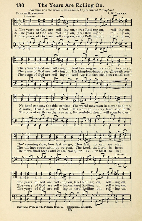 Quartets and Choruses for Men: A Collection of New and Old Gospel Songs to which is added Patriotic, Prohibition and Entertainment Songs page 132