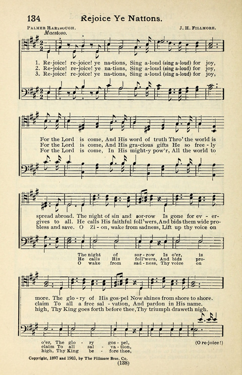 Quartets and Choruses for Men: A Collection of New and Old Gospel Songs to which is added Patriotic, Prohibition and Entertainment Songs page 136
