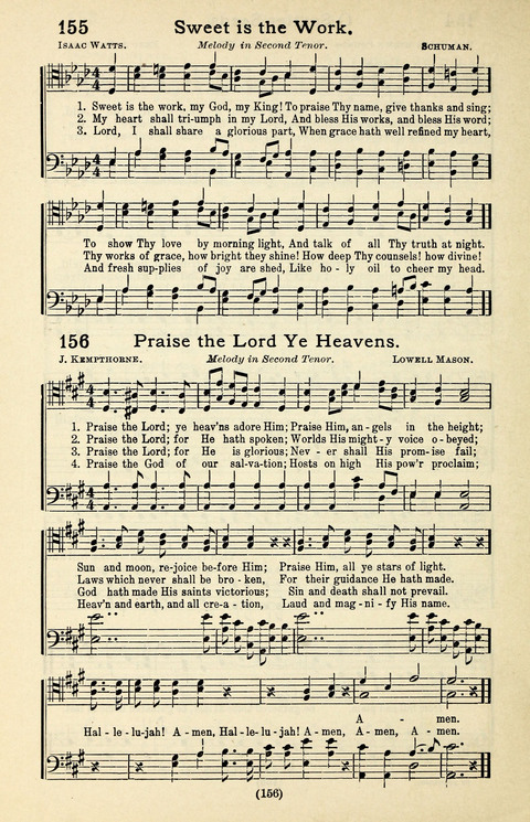 Quartets and Choruses for Men: A Collection of New and Old Gospel Songs to which is added Patriotic, Prohibition and Entertainment Songs page 154