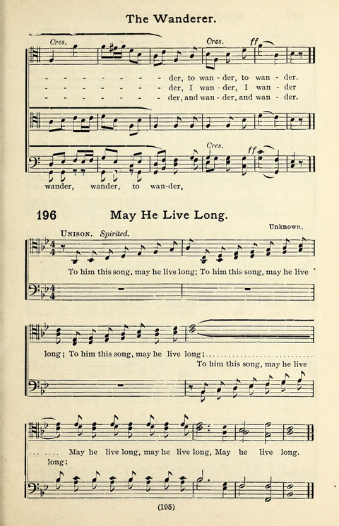 Quartets and Choruses for Men: A Collection of New and Old Gospel Songs to which is added Patriotic, Prohibition and Entertainment Songs page 193