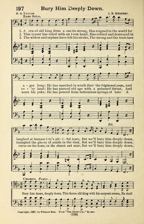 Quartets and Choruses for Men: A Collection of New and Old Gospel Songs to which is added Patriotic, Prohibition and Entertainment Songs page 194