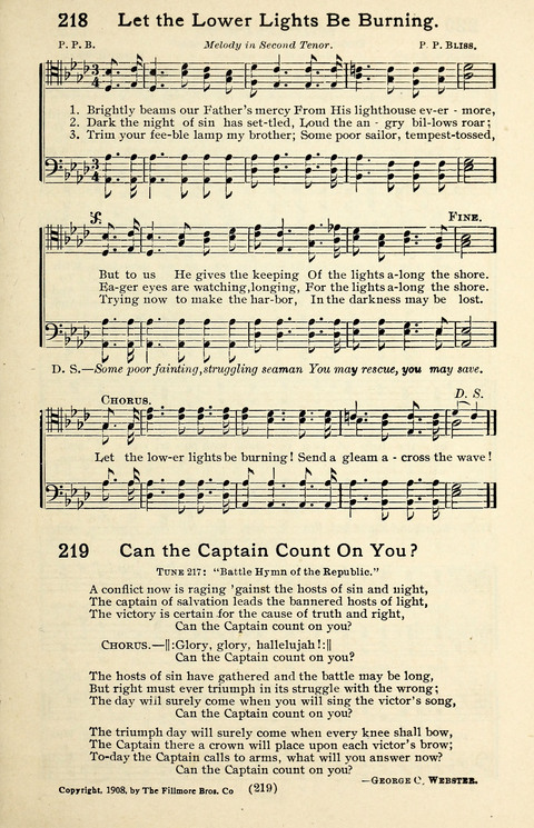 Quartets and Choruses for Men: A Collection of New and Old Gospel Songs to which is added Patriotic, Prohibition and Entertainment Songs page 217