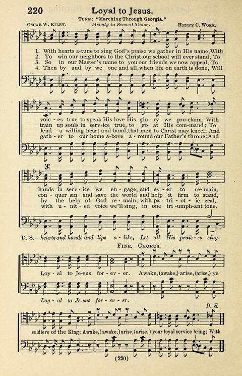 Quartets and Choruses for Men: A Collection of New and Old Gospel Songs to which is added Patriotic, Prohibition and Entertainment Songs page 218