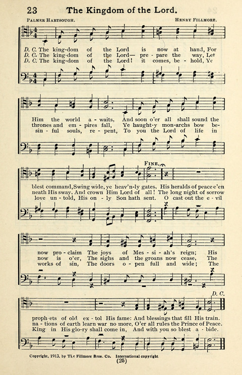 Quartets and Choruses for Men: A Collection of New and Old Gospel Songs to which is added Patriotic, Prohibition and Entertainment Songs page 23