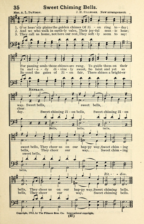 Quartets and Choruses for Men: A Collection of New and Old Gospel Songs to which is added Patriotic, Prohibition and Entertainment Songs page 35