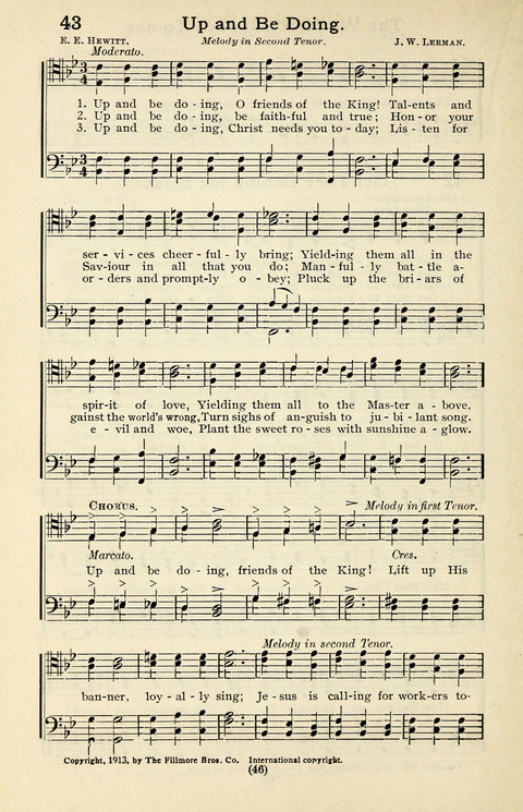 Quartets and Choruses for Men: A Collection of New and Old Gospel Songs to which is added Patriotic, Prohibition and Entertainment Songs page 44
