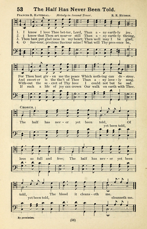 Quartets and Choruses for Men: A Collection of New and Old Gospel Songs to which is added Patriotic, Prohibition and Entertainment Songs page 54