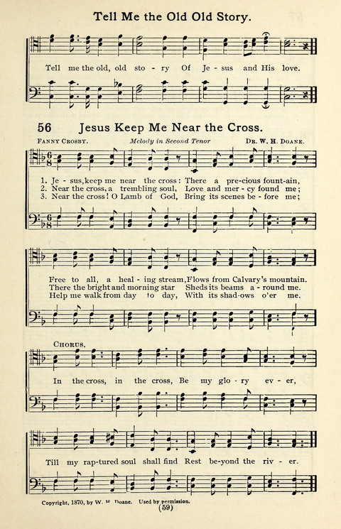 Quartets and Choruses for Men: A Collection of New and Old Gospel Songs to which is added Patriotic, Prohibition and Entertainment Songs page 57