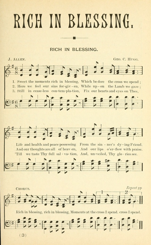 Rich in Blessing: a grand new collection for Sunday-schools, Christian endeavor, Epworth League, revival, camp and prayer meetings, choirs, and the home circle page 10