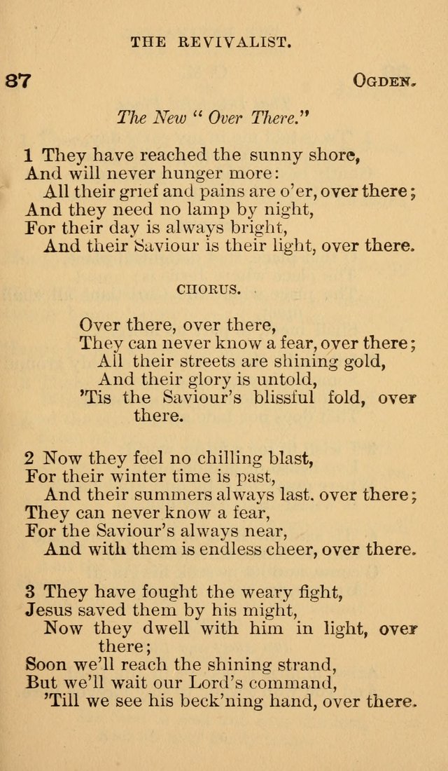 The Revivalist: Containing One Hundred Choice Revival Hymns, and One Hundred and Twenty-five Choruses: Designed for Use On Revival Occasions. (1st ed) page 91