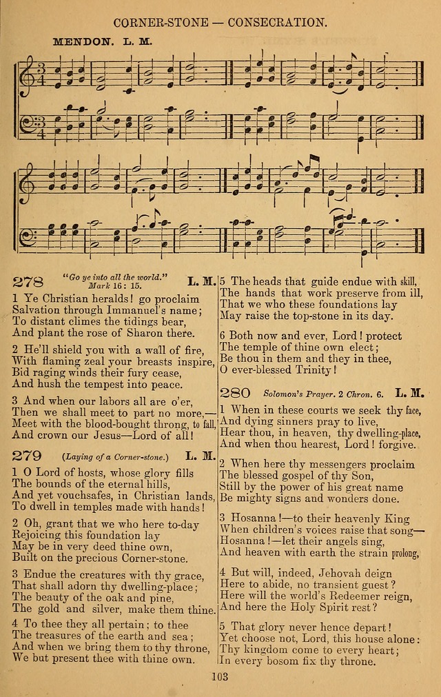 The Reformed Church Hymnal: with tunes page 103
