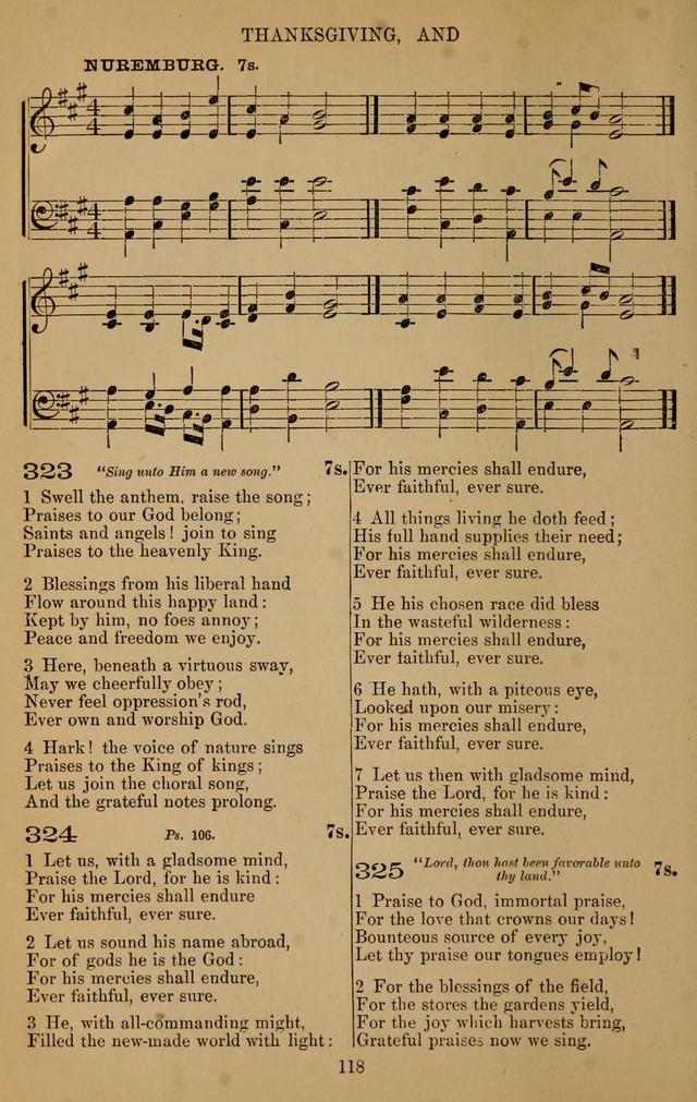 The Reformed Church Hymnal: with tunes page 118