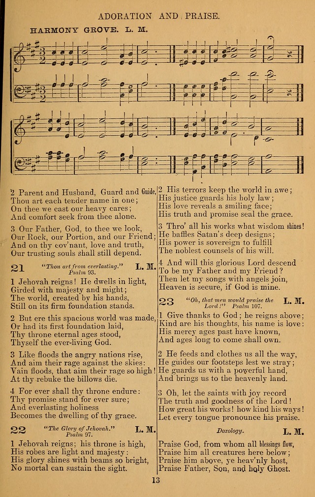 The Reformed Church Hymnal: with tunes page 13