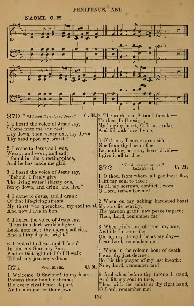 The Reformed Church Hymnal: with tunes page 134