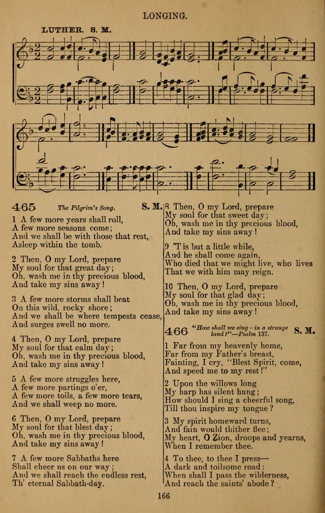 The Reformed Church Hymnal: with tunes page 166