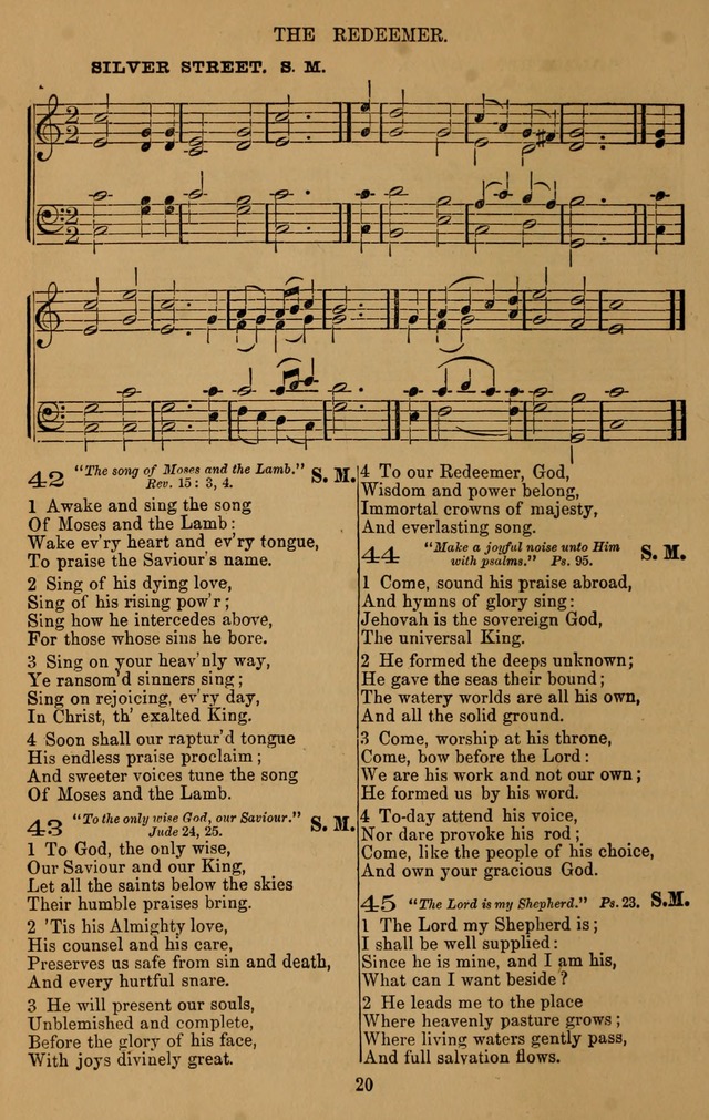 The Reformed Church Hymnal: with tunes page 20