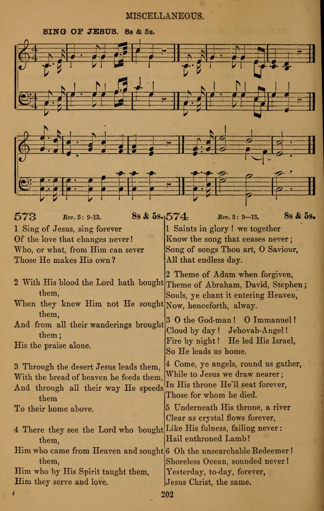 The Reformed Church Hymnal: with tunes page 202