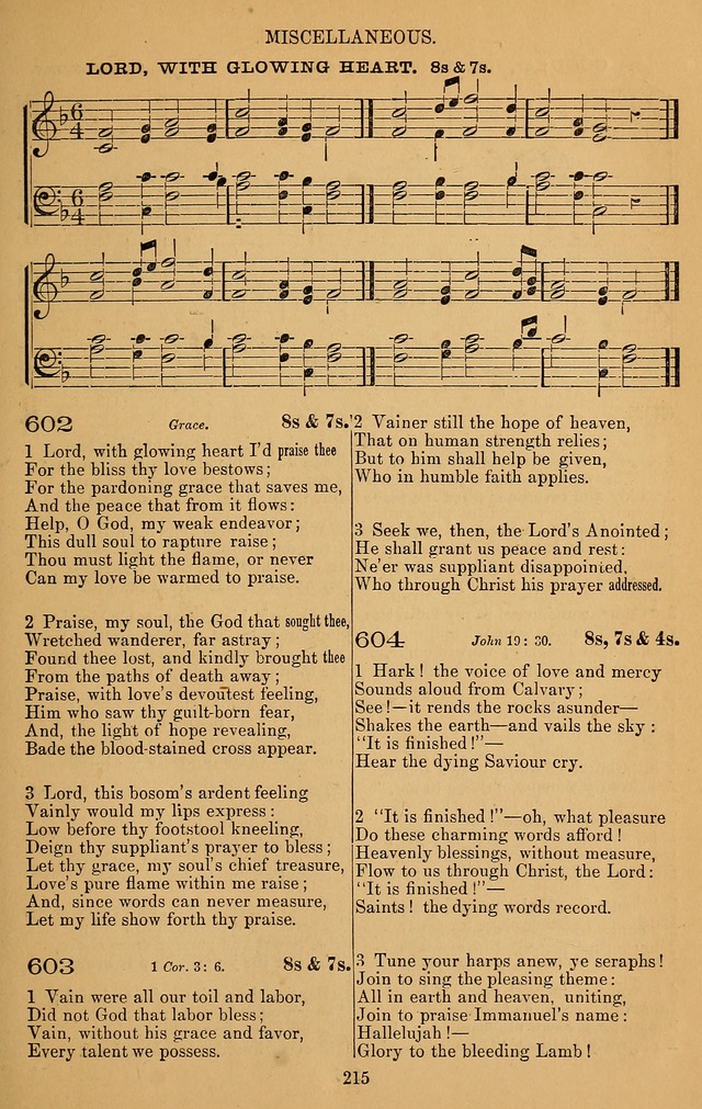 The Reformed Church Hymnal: with tunes page 215