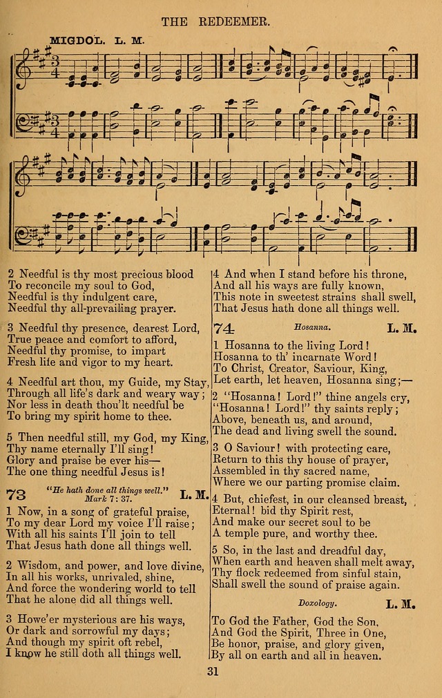 The Reformed Church Hymnal: with tunes page 31