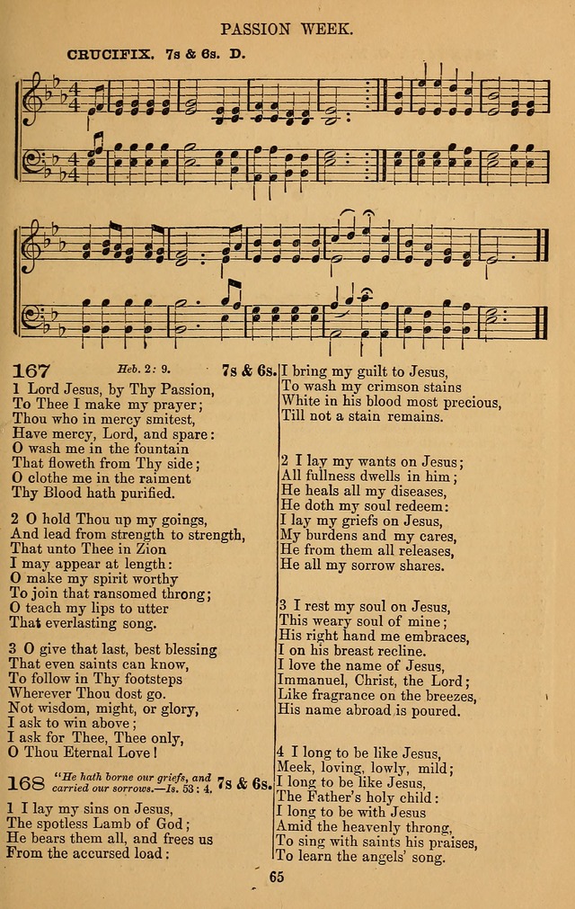 The Reformed Church Hymnal: with tunes page 65