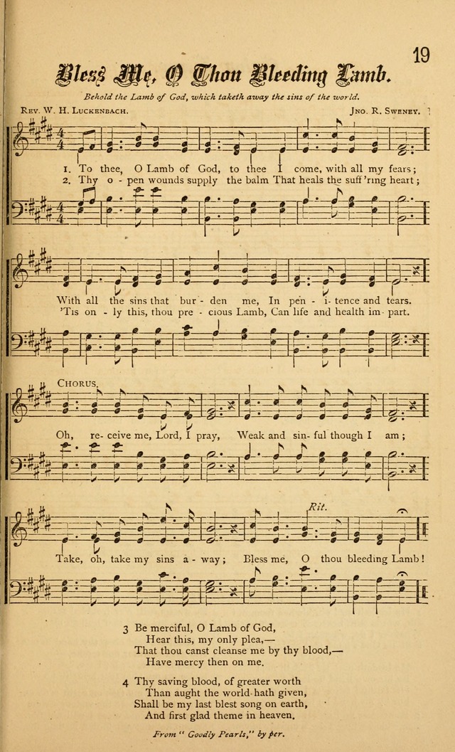 The Royal Fountain No. 4: sacred songs and hymns for use in Sabbath-school or prayer meeting page 19
