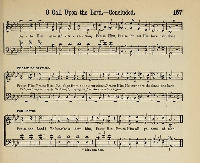 Royal Gems: a new and choice collection of Sunday school songs page 157