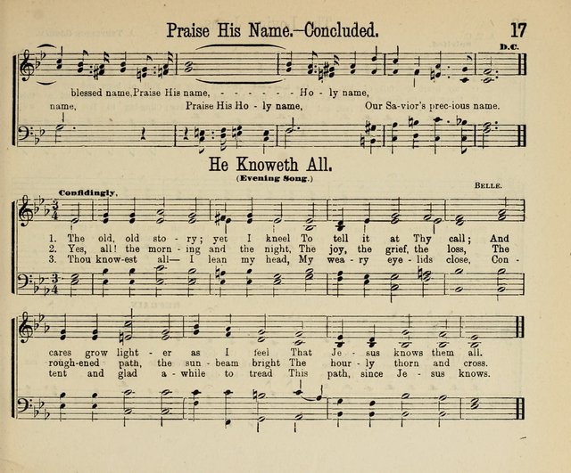 Royal Gems: a new and choice collection of Sunday school songs page 17