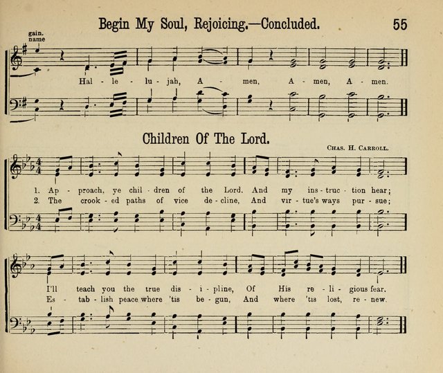 Royal Gems: a new and choice collection of Sunday school songs page 55