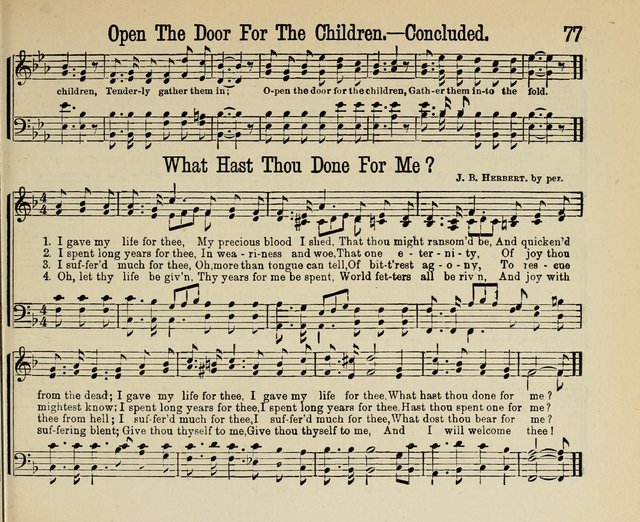 Royal Gems: a new and choice collection of Sunday school songs page 77
