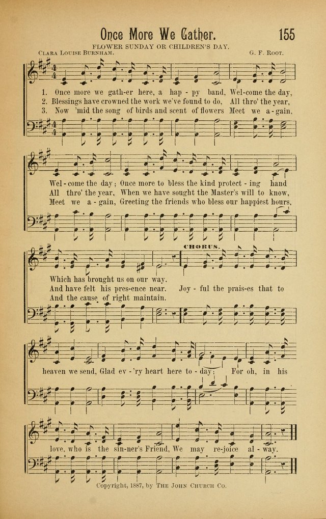 Royal Praise for the Sunday School: a collection of new and selected gospel songs. With a clear and concise course of instruction in the elements of music page 154