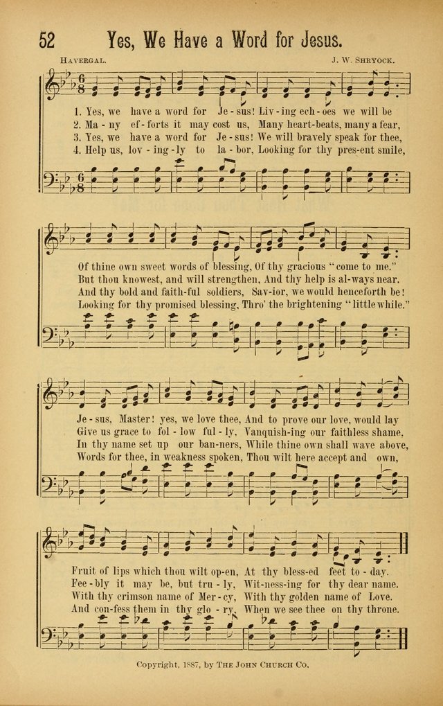 Royal Praise for the Sunday School: a collection of new and selected gospel songs. With a clear and concise course of instruction in the elements of music page 51