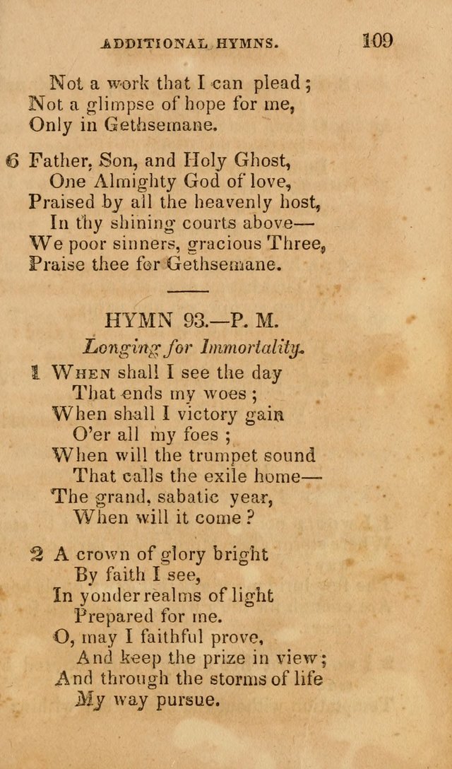 The Religious Songster: being a choice selection of hymns, adapted to the public and private devotions of Christians of all denominations: suitable to be used at missionary, temperance . . . page 113