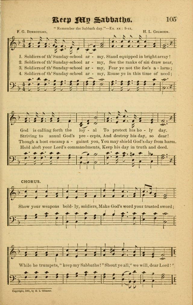 Radiant Songs: for use in meetings for Christian worship or work page 105