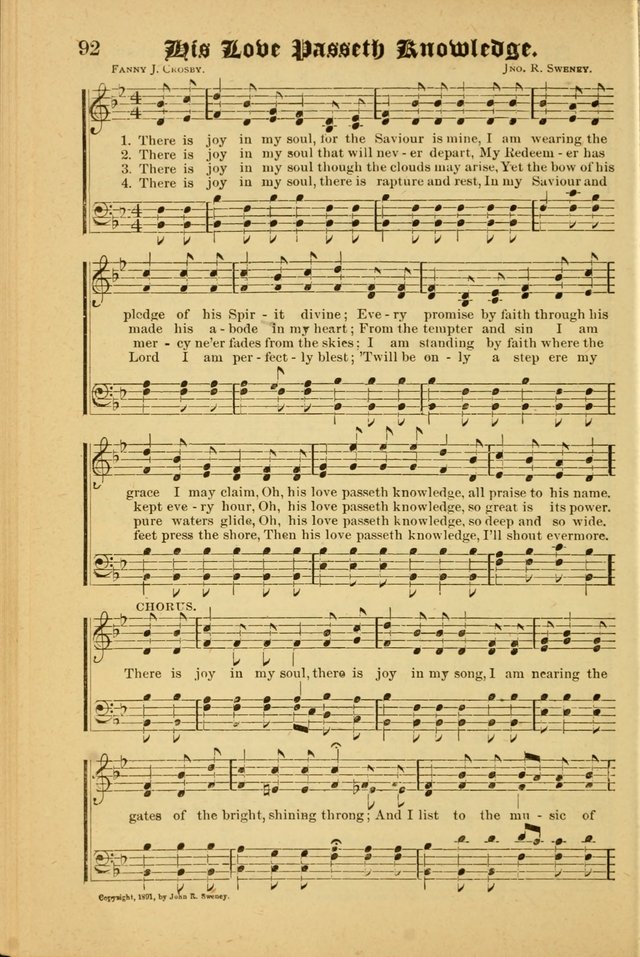 Radiant Songs: for use in meetings for Christian worship or work page 92