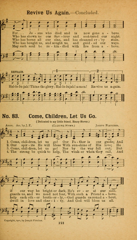Recitations Song and Story: for Sunday and day schools, primary and intermediate Departments page 121