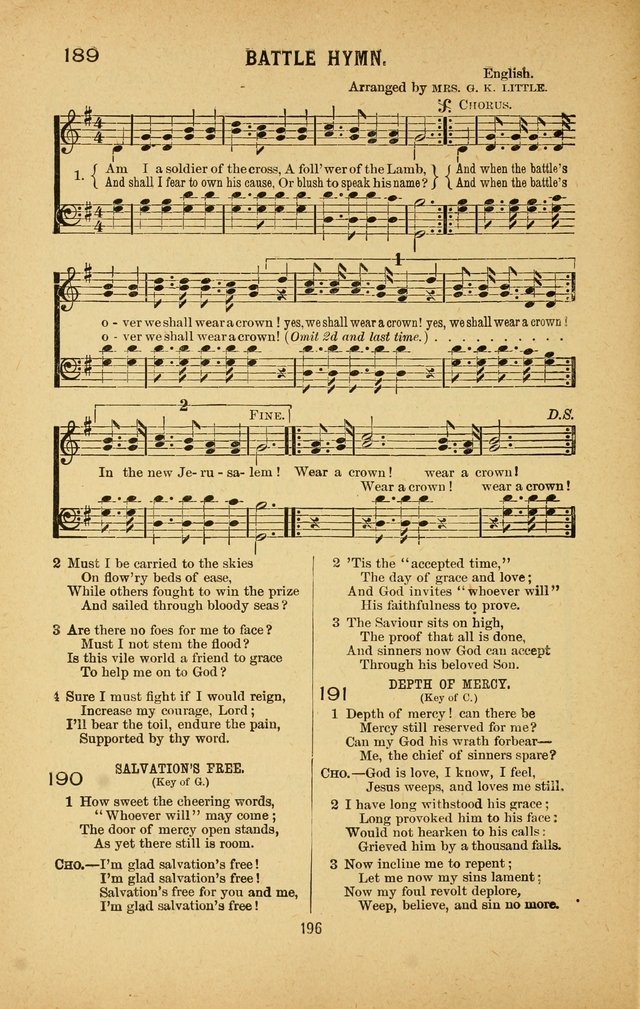 Riches of Grace: a Collection of New Songs and Standard Hymns page 196