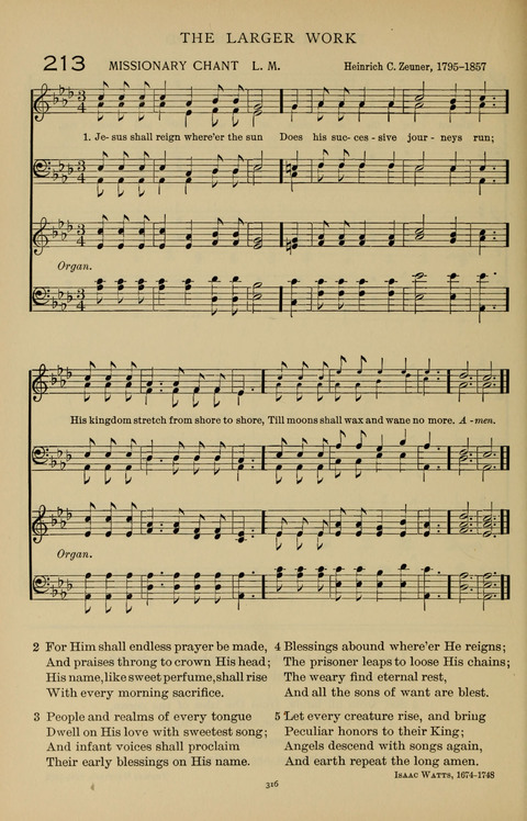 Songs for the Chapel: Arranged for male voices, for use in colleges, academies, schools and societies page 316
