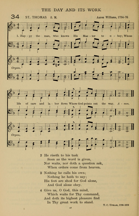 Songs for the Chapel: Arranged for male voices, for use in colleges, academies, schools and societies page 42