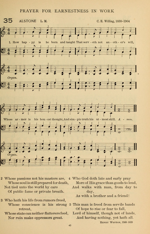 Songs for the Chapel: Arranged for male voices, for use in colleges, academies, schools and societies page 43