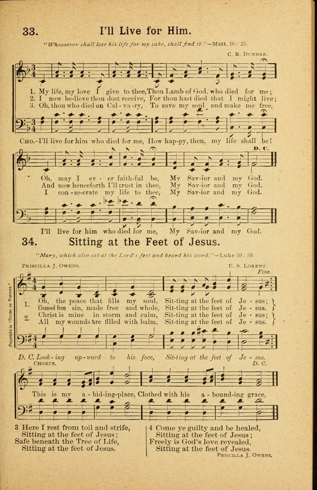 Songs for Christ and the Church: a collection of songs for the use of Christian endeavor societies, sunday-schools, and other church events page 29