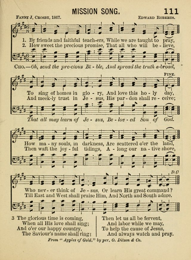Songs for Little Folks: a collection adapted for the home circle and for primary classes in Sunday schools and day schools: containing a number of carefully selected kindergarten songs page 103
