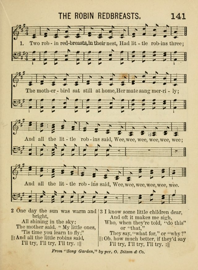 Songs for Little Folks: a collection adapted for the home circle and for primary classes in Sunday schools and day schools: containing a number of carefully selected kindergarten songs page 133