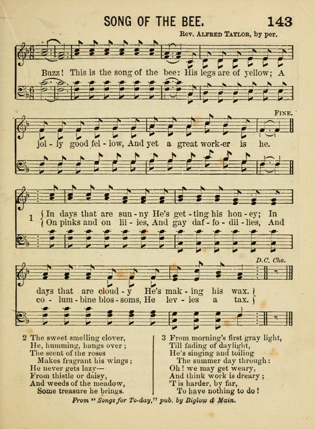 Songs for Little Folks: a collection adapted for the home circle and for primary classes in Sunday schools and day schools: containing a number of carefully selected kindergarten songs page 135