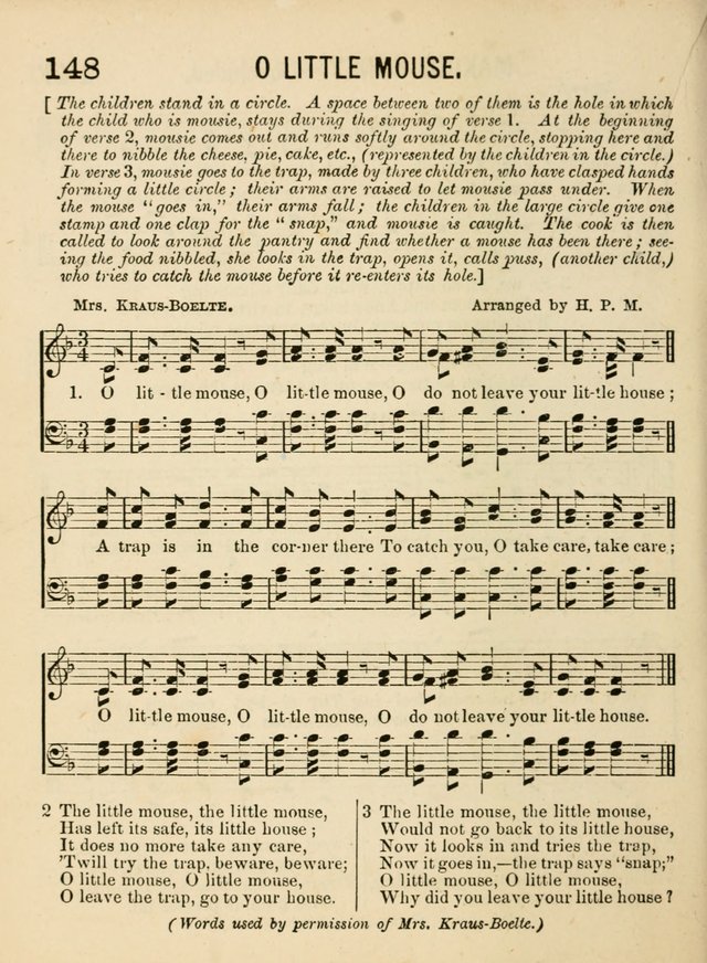 Songs for Little Folks: a collection adapted for the home circle and for primary classes in Sunday schools and day schools: containing a number of carefully selected kindergarten songs page 140