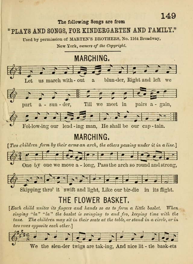 Songs for Little Folks: a collection adapted for the home circle and for primary classes in Sunday schools and day schools: containing a number of carefully selected kindergarten songs page 141