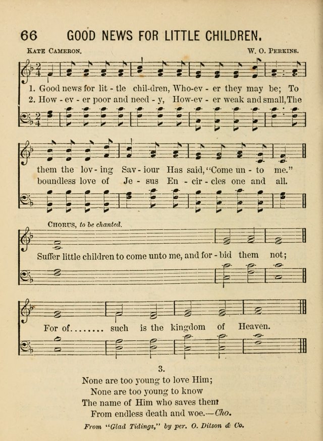 Songs for Little Folks: a collection adapted for the home circle and for primary classes in Sunday schools and day schools: containing a number of carefully selected kindergarten songs page 58