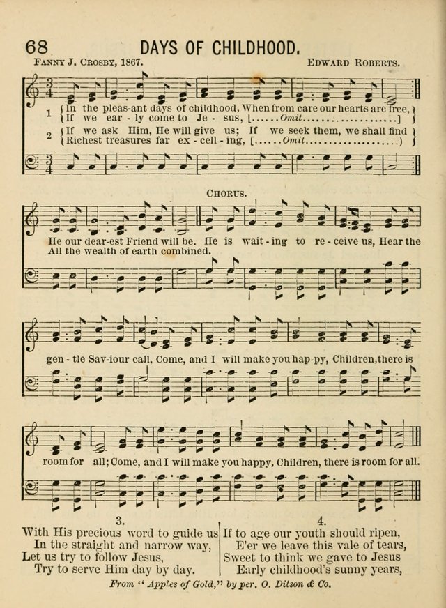 Songs for Little Folks: a collection adapted for the home circle and for primary classes in Sunday schools and day schools: containing a number of carefully selected kindergarten songs page 60