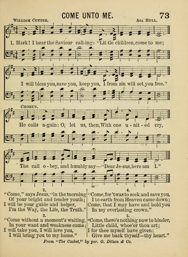 Songs for Little Folks: a collection adapted for the home circle and for primary classes in Sunday schools and day schools: containing a number of carefully selected kindergarten songs page 65