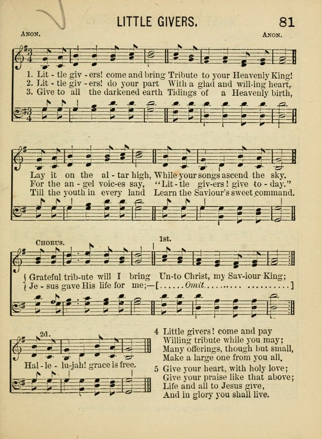Songs for Little Folks: a collection adapted for the home circle and for primary classes in Sunday schools and day schools: containing a number of carefully selected kindergarten songs page 73