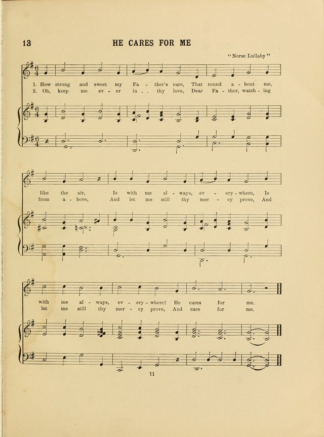 Songs for Little People: for use in Sunday-School, the kindergarten and the home page 11
